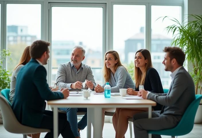 NutriWell Consulting team collaborating in a bright London office