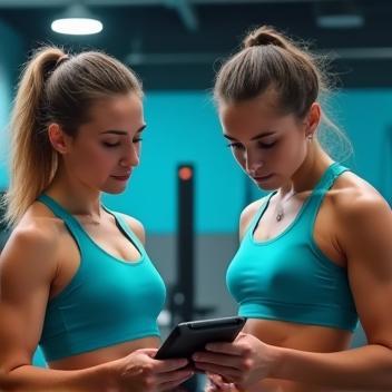 Sports nutrition advisor with athletes discussing optimal performance meal plans